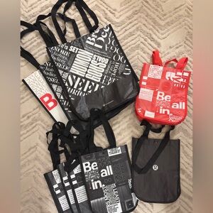 Lululemon Reusable Shopping Tote Bags Be All In Red Black White Large Small